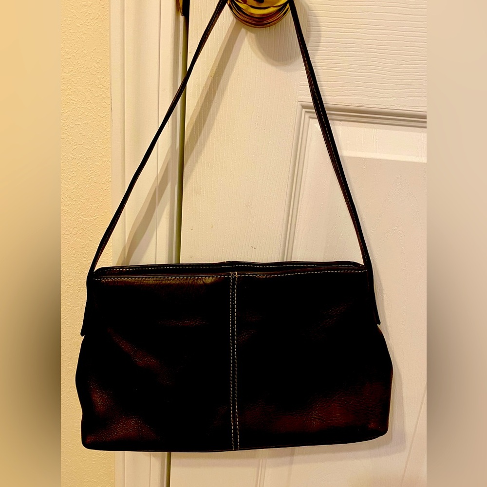 Brown leather purse